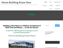 Tablet Screenshot of homebuildingknowhow.com